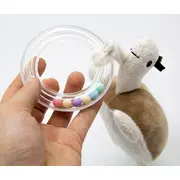 Jucarie din plus zornaitoare Broscuta testoasa, 3 luni+, BabyJem (Culoare: Maro) JEMbj_8191