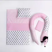 Lenjerie MyKids 6 Piese VP 331 DOG Pink 120x60 cm 00086589