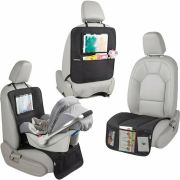 Protectie scaun auto, Bancheta si spatar, Cu organizator, 3 in 1, Dimensiune 123x48.5 cm, FreeON, Negru BYN45708