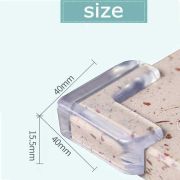 Set 4 aparatori din silicon pentru colturi 4X4X*1.5 cm Iso Trade IK6821 BBJIK6821_Transparent