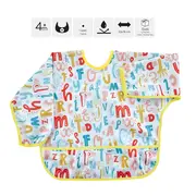 Sort cu maneci pentru activitati BLW, BabyJem, 33x74 cm (Model: Alfabet) JEMbj_7842