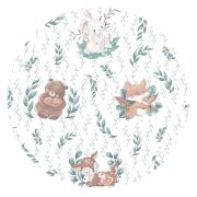 MimiNu - Salteluta pentru carucior, Reversibila, Cu doua fete, Din catifea matlasata si bumbac, Materiale certificate Oeko Tex Standard 100, Dimensiune 78 x 34 cm, Lulu Natural/Cold Mint BYN6426972017695