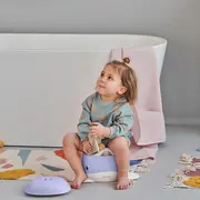 Olita pentru copii, Pottili, Skiddou, balenuta, cu capac, Liliac bloom, Lavanda JEMsk_2090025