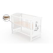 Patut fara sertar vessanti zuza alb + saltea cocos 12 cm  edeedipfsvza_s12