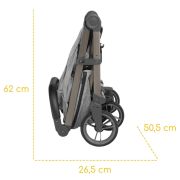 Carucior sport pliabil Skiddou Mell Normandic dream, ultracompact pentru calatorii, Gri deschis JEMsk_2020062