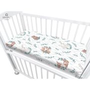 MimiNu - Cearceaf cu elastic pentru patut co-sleeper, Leonie, Dimensiune 83 x 50 cm, Din bumbac certificat Oeko Tex Standard 100, Lulu Natural BYN6426972017497