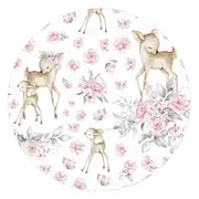 MimiNu - Cearceaf cu elastic pentru patut co-sleeper, Luna, Dimensiune 84.5 x 50.5 cm, Din bumbac certificat Oeko Tex Standard 100, Sweet Deer Pink BYN6426972017558