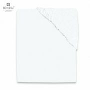 MimiNu - Cearceaf cu elastic pentru patut co-sleeper, Timon, Din bumbac jersey, Dimensiune 87 x 51 cm, Material certificat Oeko Tex Standard 100, White BYN6426972017626