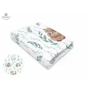 MimiNu - Cearceaf cu elastic pentru patut co-sleeper, Vera, Dimensiune 89 x 51 cm, Din bumbac certificat Oeko Tex Standard 100, Lulu Natural BYN6426972017534