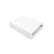 Qmini - Cearceaf cu elastic pentru patut leagan sau patut co-sleeper, Dimensiune 90x40 cm, Din bumbac jersey, Material certificat Oeko Tex Standard 100, White BYN6426972017923