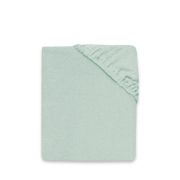 Qmini - Cearceaf cu elastic pentru patut leagan sau patut co-sleeper, Dimensiune 90x40 cm, Din bumbac terry, Material certificat Oeko Tex Standard 100, Cold Mint BYN6426972017978