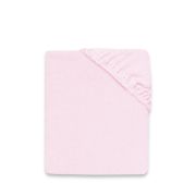 Qmini - Cearceaf cu elastic pentru patut leagan sau patut co-sleeper, Dimensiune 90x40 cm, Din bumbac terry, Material certificat Oeko Tex Standard 100, Pink BYN6426972017985