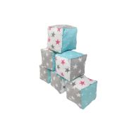Set 6 cuburi de joaca textile MyKids 10x10 cm 00086166