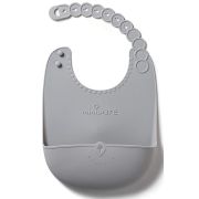 Baveta bebelusi Miniware Roll & Lock, 100% din silicon alimentar, Grey JEMmw_SBIBG