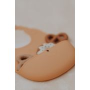 Baveta bebelusi Miniware Roll & Lock, 100% din silicon alimentar, Toffee JEMmw_SBIBT