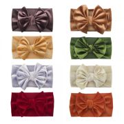 Bentita lata din catifea cu fundita (marime disponibila: 0-12 luni, culoare: crem) mdx-21164-r26.0-12 luni-crem