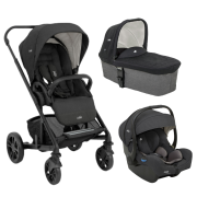 Joie - carucior pentru copii multifunctional 3 in 1 chrome/ i-gemm shale (carucior chrome shale+ landou shale+ scoica i-gemm shale) bbbs1201icsha000trio