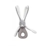 Jucarie zornaitoare bebelusi BabyJem, Iepuras din plus, 3 luni+ (Culoare: Maro) JEMbj_8421