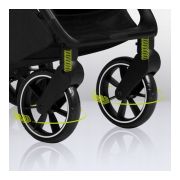Lionelo - Carucior sport Cloe, De la nastere, Cu accesorii, Cadru din aluminiu, 0-22 kg, Usor, Pliabil cu o singura mana, Ideal pentru toate tipurile de suprafete, Gri BYNLO-CLOE_GREY_STONE