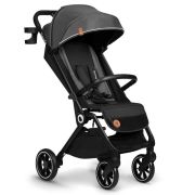 Lionelo - Carucior sport Cloe, De la nastere, Cu accesorii, Cadru din aluminiu, 0-22 kg, Usor, Pliabil cu o singura mana, Ideal pentru toate tipurile de suprafete, Gri BYNLO-CLOE_GREY_STONE