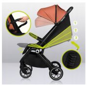 Lionelo - Carucior sport Cloe, De la nastere, Cu accesorii, Cadru din aluminiu, 0-22 kg, Usor, Pliabil cu o singura mana, Ideal pentru toate tipurile de suprafete, Gri BYNLO-CLOE_GREY_STONE