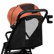 Lionelo - Carucior sport Cloe, De la nastere, Cu accesorii, Cadru din aluminiu, 0-22 kg, Usor, Pliabil cu o singura mana, Ideal pentru toate tipurile de suprafete, Maro BYNLO-CLOE_BROWN_RUST