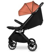 Lionelo - Carucior sport Cloe, De la nastere, Cu accesorii, Cadru din aluminiu, 0-22 kg, Usor, Pliabil cu o singura mana, Ideal pentru toate tipurile de suprafete, Maro BYNLO-CLOE_BROWN_RUST