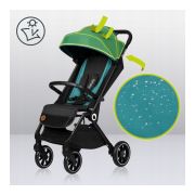 Lionelo - Carucior sport Cloe, De la nastere, Cu accesorii, Cadru din aluminiu, 0-22 kg, Usor, Pliabil cu o singura mana, Ideal pentru toate tipurile de suprafete, Verde smarald BYNLO-CLOE_GREEN_EMERALD