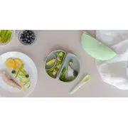 Recipient diversificare hrana bebelusi Miniware Silifold, 100% din silicon alimentar, Sage JEMmw_SLFSSG