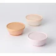 Set 3 boluri cu capac hrana bebelusi Miniware, 100% din materiale naturale biodegradabile, Cotton Candy+Toffee+Vanilla JEMmw_MWCB3CTV