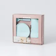 Set diversificare hrana bebelusi Miniware First Bites, 100% din materiale naturale biodegradabile, 4 piese, Aqua JEMmw_MWFBDAA