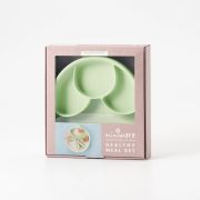 Set diversificare hrana bebelusi Miniware Healthy Meal, 100% din materiale naturale biodegradabile, 3 piese, Keylime JEMmw_MWHMKK