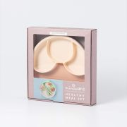 Set diversificare hrana bebelusi Miniware Healthy Meal, 100% din materiale naturale biodegradabile, 3 piese, Toffee/Peach JEMmw_MWHMTP