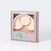 Set diversificare hrana bebelusi Miniware Healthy Meal, 100% din materiale naturale biodegradabile, 3 piese, Toffee/Peach JEMmw_MWHMTP
