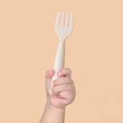 Set diversificare hrana bebelusi Miniware Little Foodie, 100% din materiale naturale biodegradabile, 6 piese, Vanilla Aqua JEMmw_MWLFVA