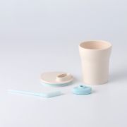 Set diversificare hrana bebelusi Miniware Little Foodie, 100% din materiale naturale biodegradabile, 6 piese, Vanilla Aqua JEMmw_MWLFVA