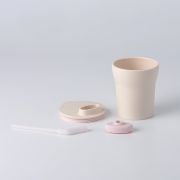 Set diversificare hrana bebelusi Miniware Little Foodie, 100% din materiale naturale biodegradabile, 6 piese, Vanilla+Cotton candy JEMmw_MWLFVC