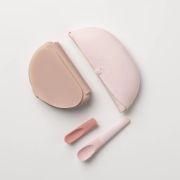 Set diversificare hrana bebelusi Miniware Sili Mini GO, 100% din materiale naturale biodegradabile, 3 piese, Pink Antioxidant JEMmw_SMG7PA