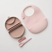 Set diversificare hrana bebelusi Miniware Sili Mini GO, 100% din materiale naturale biodegradabile, 3 piese, Pink Antioxidant JEMmw_SMG7PA