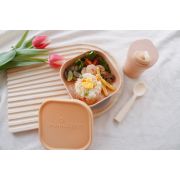 Set diversificare hrana bebelusi Miniware Sip&Snack, 100% din materiale naturale biodegradabile, 3 piese, Toffee JEMmw_MWSKTT