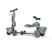 Trotineta Copii Cu Sezut, Suport Jucarie, Transformabila 2in1, Highwaykick 1 Lifestyle Greenlines, 1-5 Ani, Pana La 50 Kg, Scoot  Ride Pjb96604