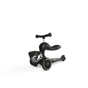 Trotineta Copii Cu Sezut, Suport Jucarie, Transformabila 2in1, Highwaykick 1 Lifestyle Zebra, 1-5 Ani, Pana La 50 Kg, Scoot  Ride Pjb96606