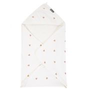 Prosop cu gluga si manusa de baie Childhome Jerse/Frotir 80x80 cm, Inimioare ERFCH-CCBCJOH