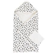 Prosop cu gluga si manusa de baie Childhome Jerse/Frotir 80x80 cm, Leopard ERFCH-CCBCJLEO