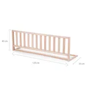 Protectie pentru pat Childhome 120 cm, Fag Natur ERFCH-BERA