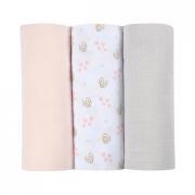 Set 3 Museline Beaba bumbac organic 70x70 cm Swan Pink ERFB920343