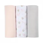 Set 3 Museline Beaba bumbac organic 70x70 cm Swan Pink ERFB920343