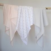 Set 3 Museline Beaba bumbac organic 70x70 cm Swan Pink ERFB920343