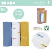 Set 3 Museline Beaba bumbac organic 70x70 cm Teckel Beige ERFB920347