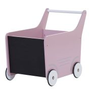 Carucior cu spatiu depozitare si tabla de scris Childhome, Lemn Roz ERFCH-WODSTRP